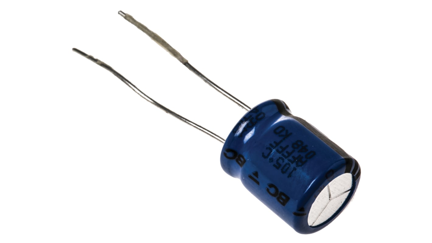 Condensateur Vishay série 48, Aluminium électrolytique 100μF, 63V c.c.
