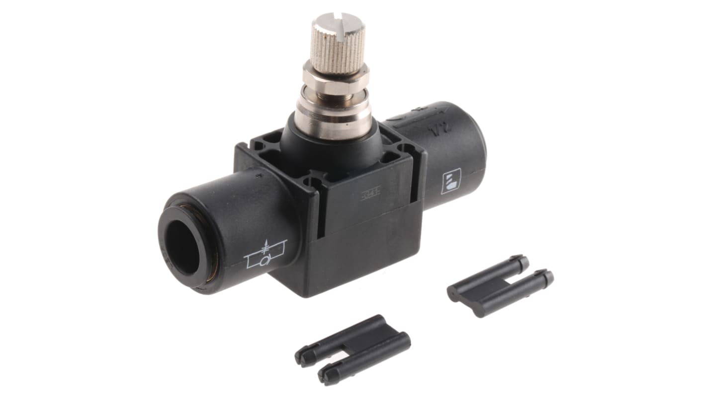 Legris 7770 Series Tube In-line Regulator, 12mm Tube Inlet Port x 12mm Tube Outlet Port