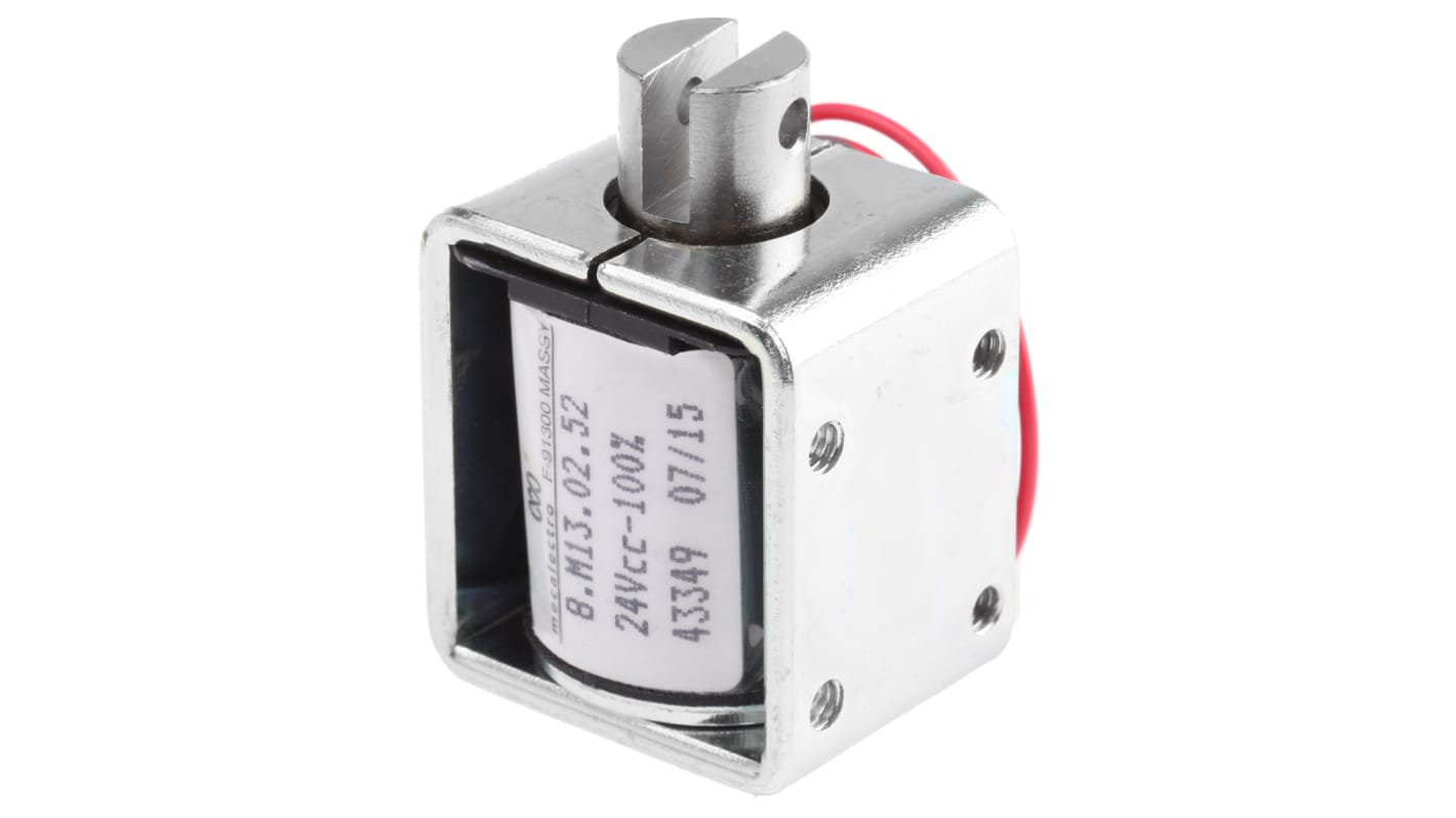 Mecalectro Linear Solenoid, 24 V dc, 2.5N, 35.3 x 31.8 x 25.4