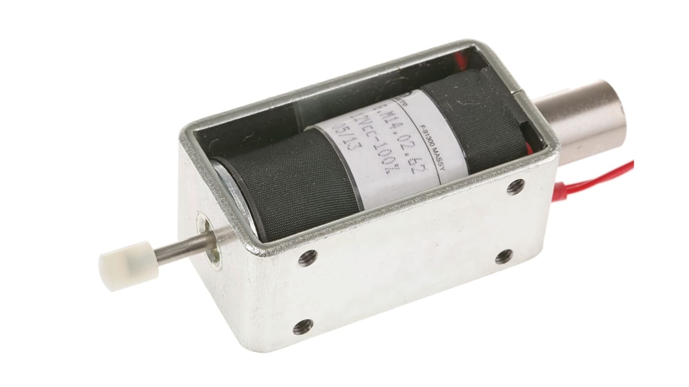 Solenoide lineare A spinta Mecalectro, 12 V c.c., corsa max. 12mm, tenuta 2 → 8N