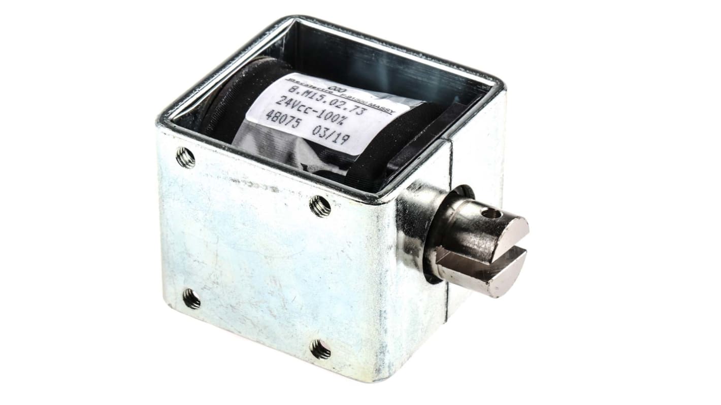 Mecalectro Linear Solenoid, 24 V dc, 1 → 15N, 50.8 x 49 x 41.3