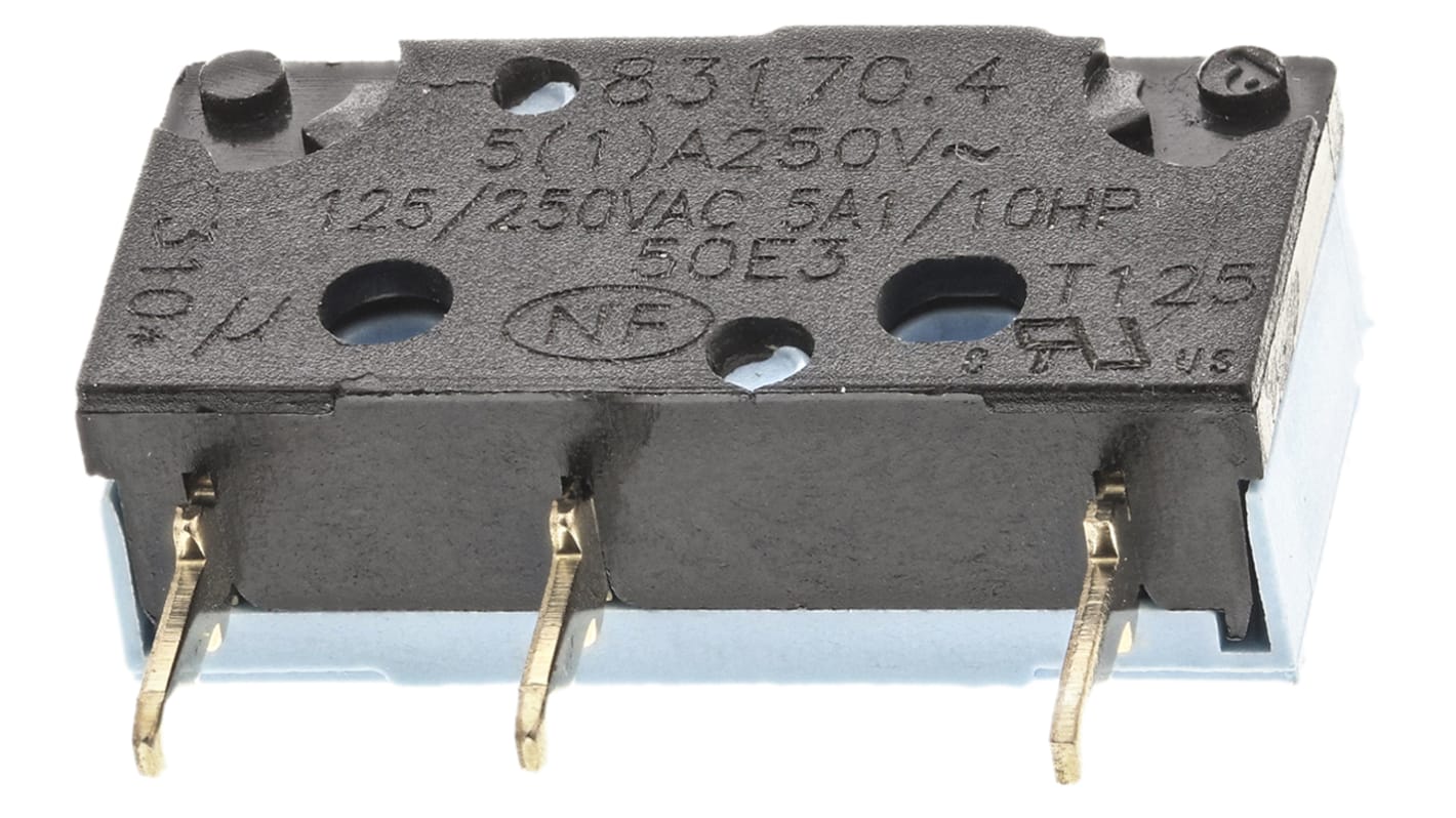 Microinterruttore, Crouzet, SPDT, 5 A a 250 V c.a., A saldare