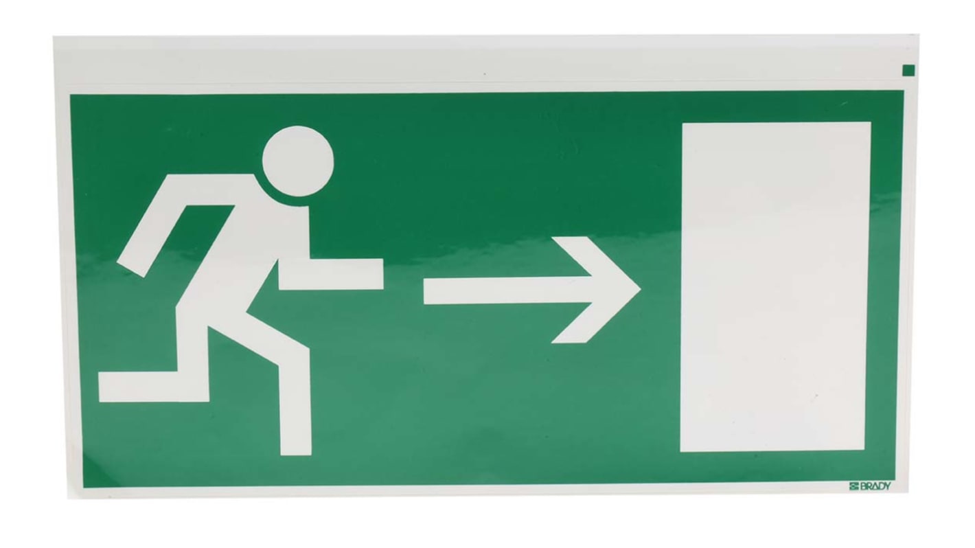 PET Emergency Exit Right Non-Illuminated Emergency Exit Sign