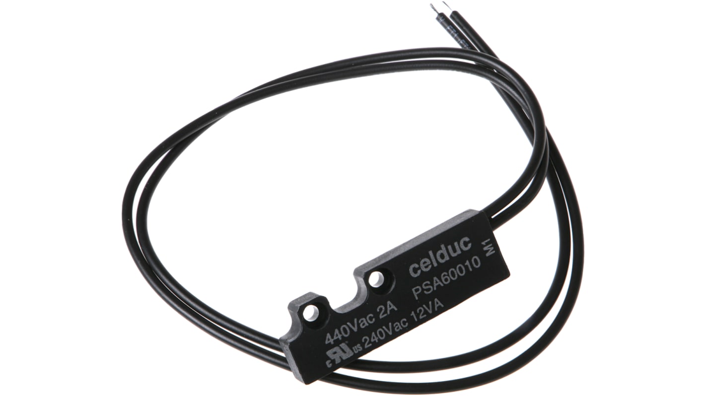 Celduc Rectangular Magnetic Proximity Sensor, NO, 440V, IP67