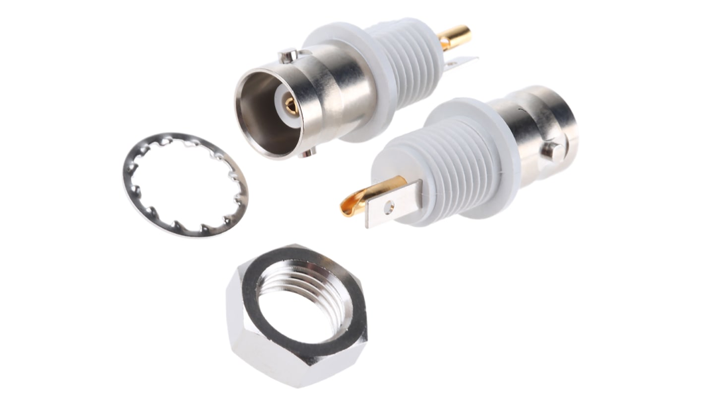 Radiall, Jack Panel Mount, 50Ω, Solder Termination, Straight Body