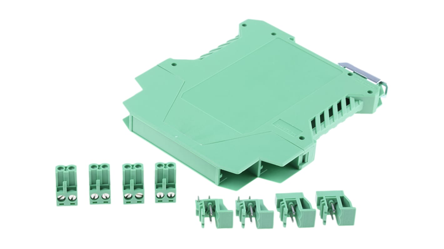 Contenitore guida DIN Phoenix Contact serie ME, Colore verde, Poliammide