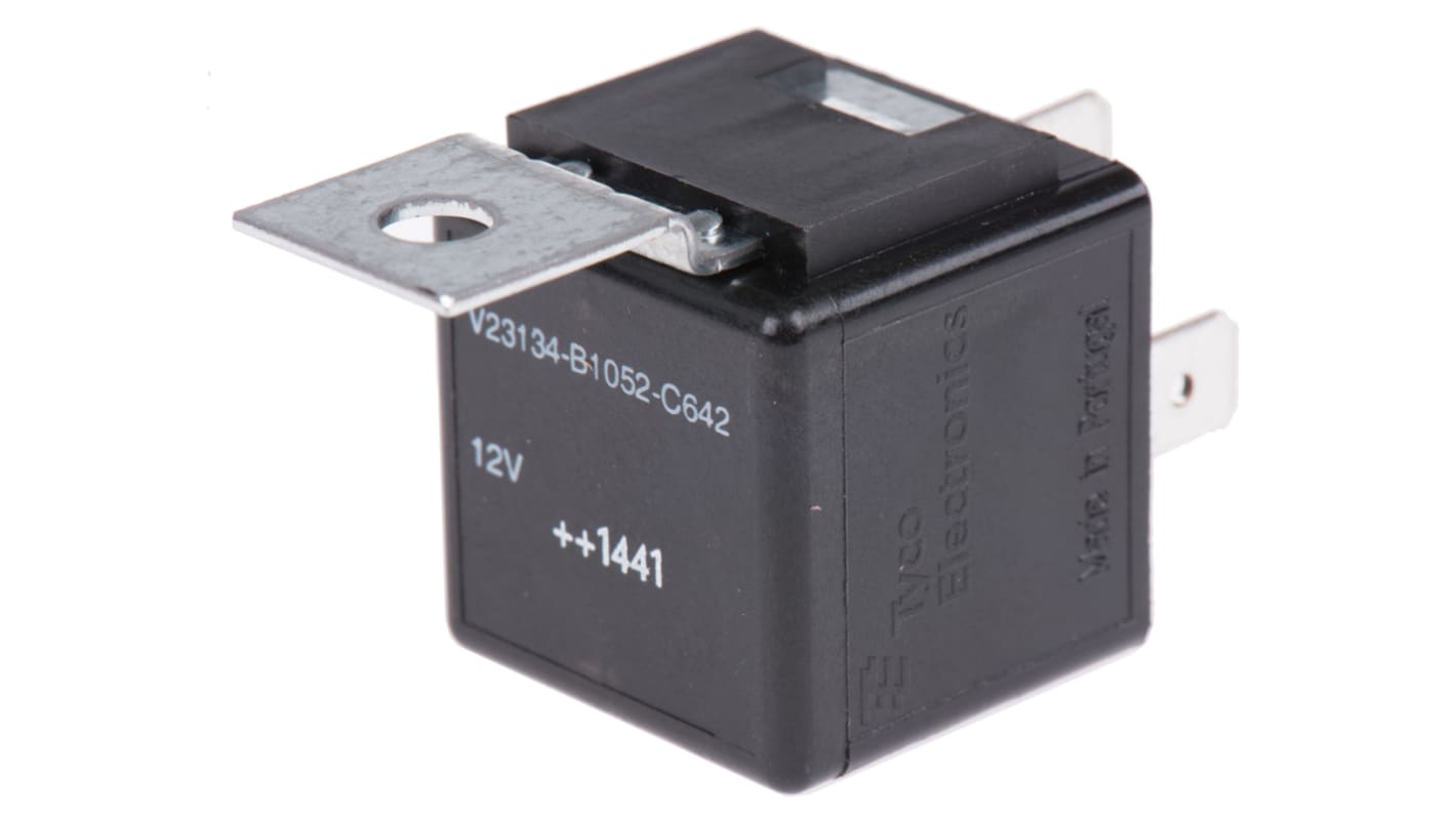 TE Connectivity Plug In Automotive Relay, 12V dc Coil Voltage, 40A Switching Current, SPST