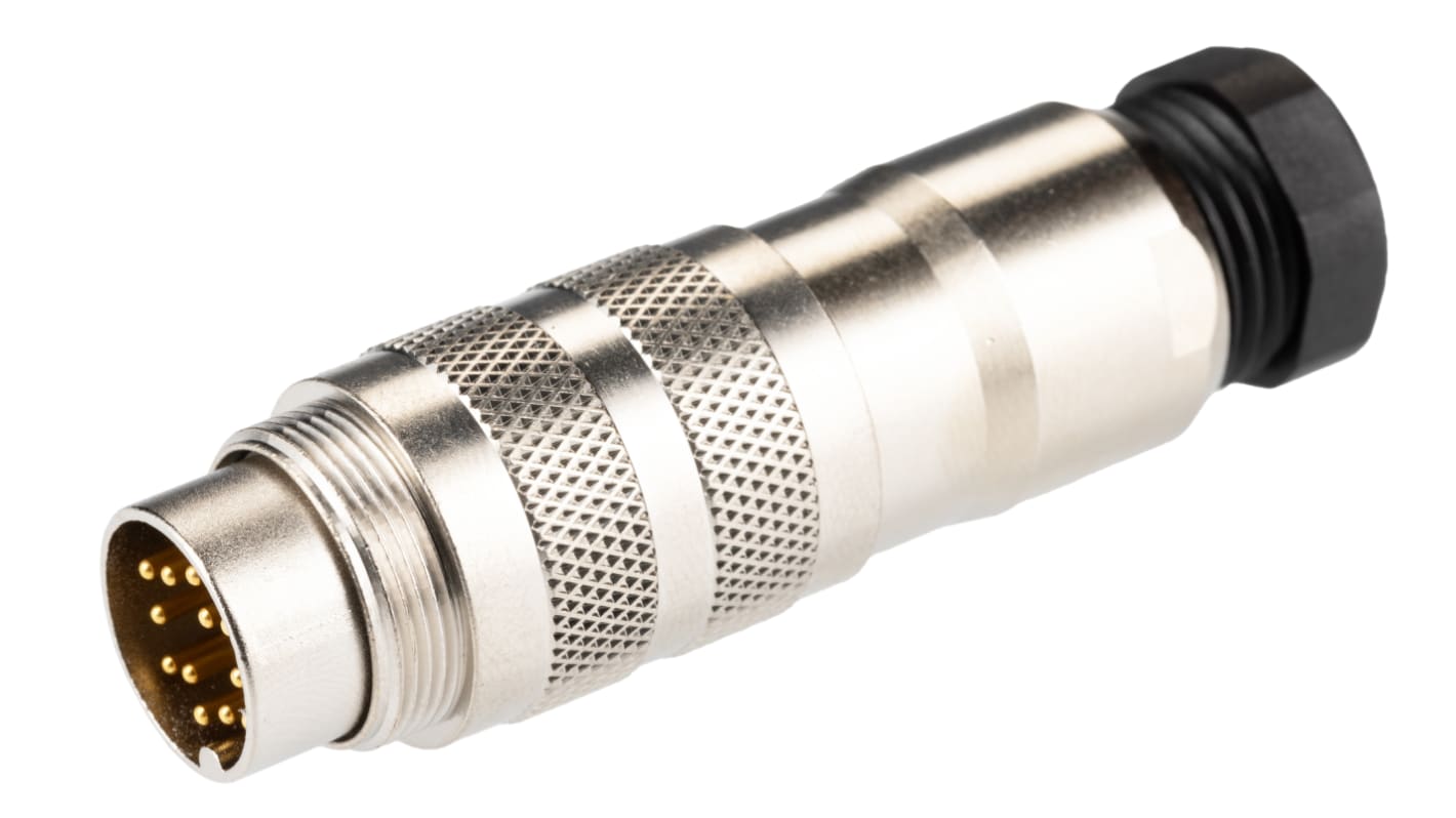binder Circular Connector, 12 Contacts, Cable Mount, Miniature Connector, Plug, Male, IP67, 423 Series