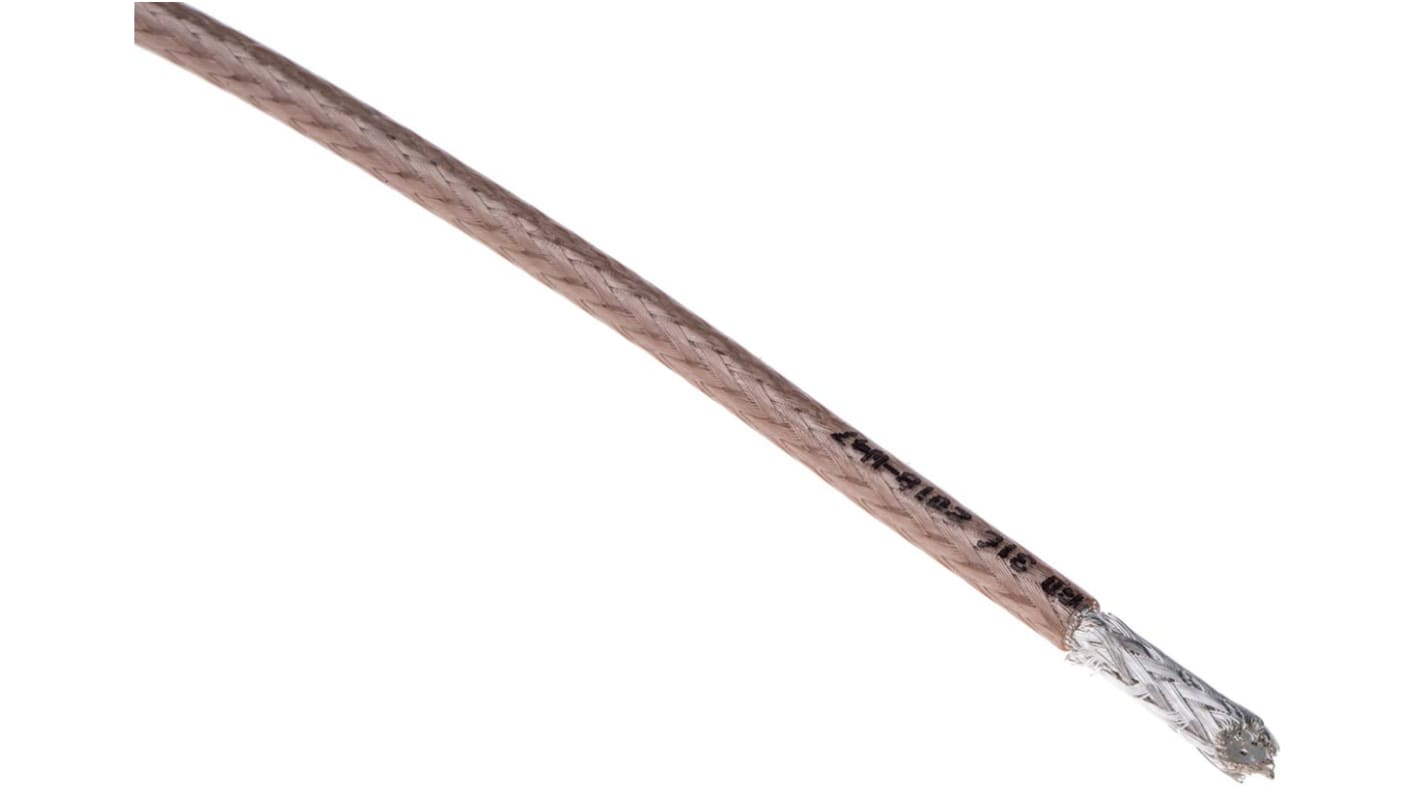Koaxiální kabel RG316D, Hnědá FEP, vnější průměr: 2.9mm 25m Quadrant Connectors Bez koncovky