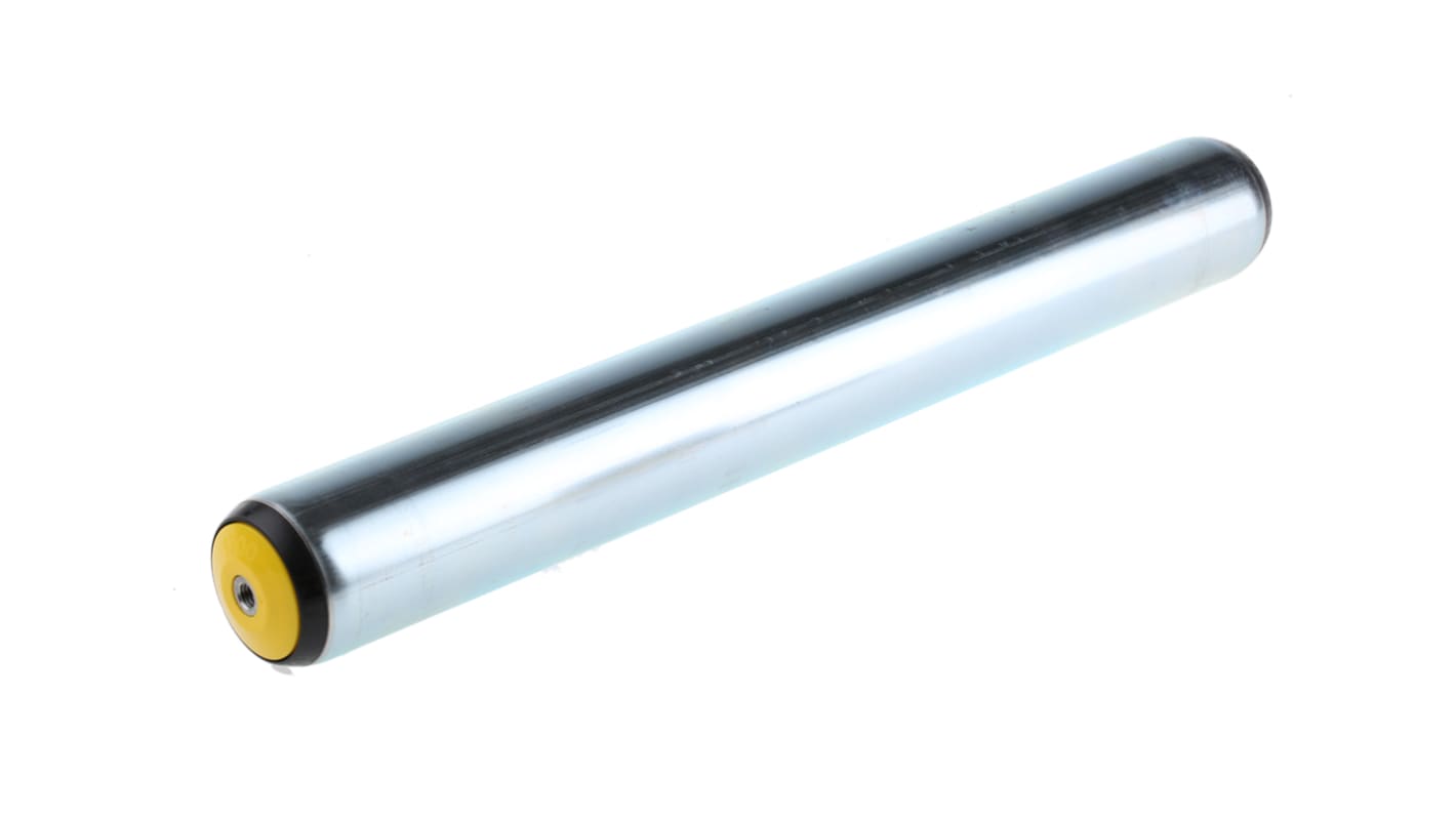 Interroll Zinc Plated Steel Round Conveyor Roller Female 50mm Dia. x 400mm L, 2000N Load Capacity Steel, 12mm Spindle,
