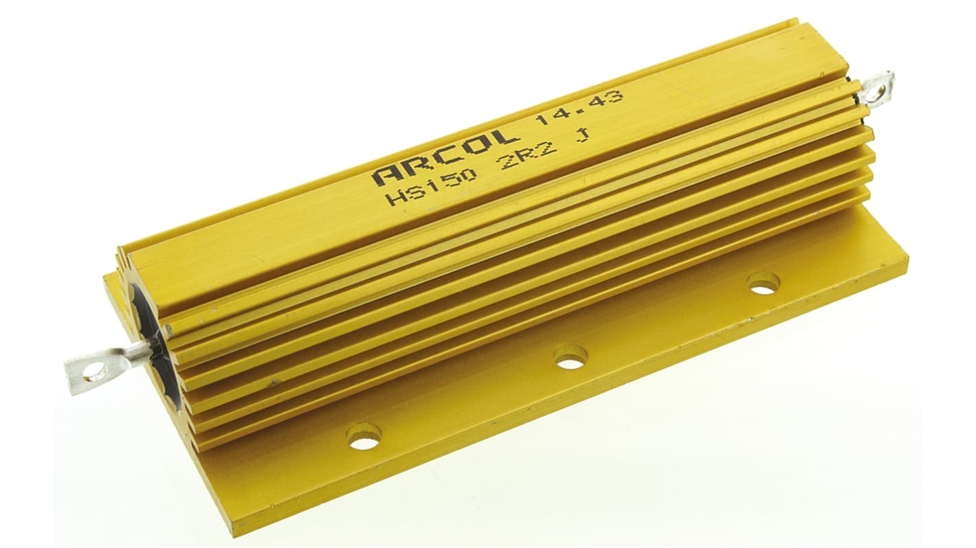 HS150 2R2 J | Arcol シャーシ取り付け抵抗器,150W,2.2Ω,±5% | RS