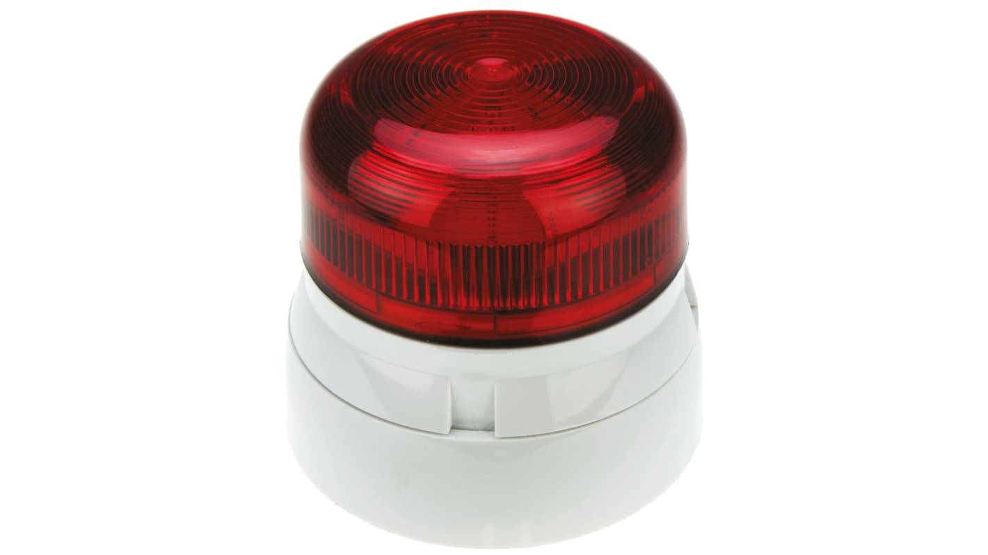 Indicador luminoso Klaxon serie Flashguard QBS, efecto Intermitente, Xenón, Rojo, alim. 230 V ac