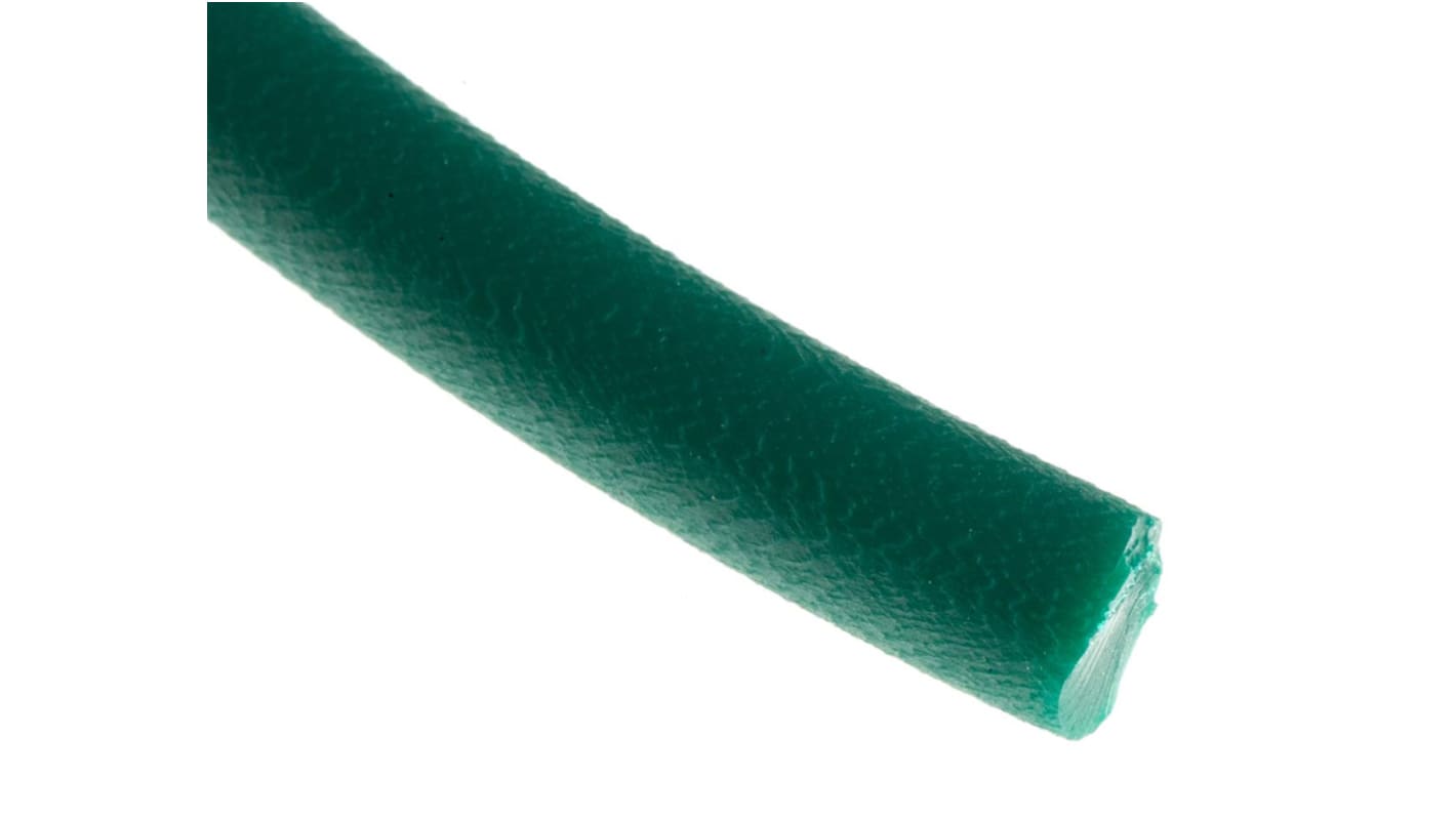 RS PRO 5m 8mm diameter Green Round Polyurethane Belt for use with 76mm minimum pulley diameter