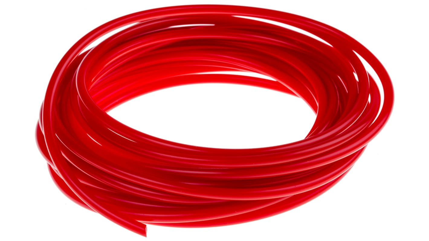 RS PRO 5m 4mm diameter Red Round Polyurethane Belt for use with 40mm minimum pulley diameter