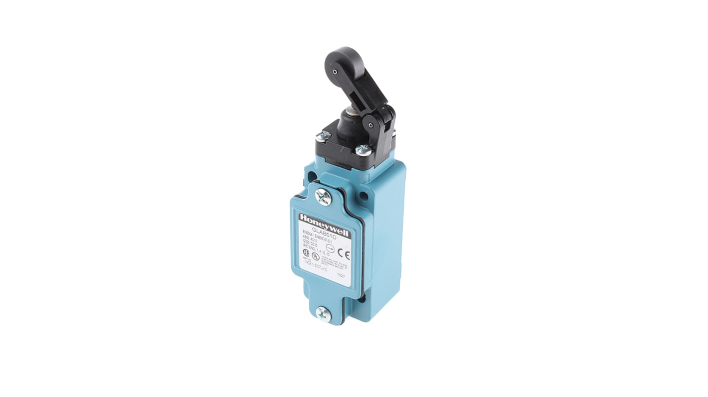 Honeywell GLA Series Roller Lever Limit Switch, NO/NC, IP67, SPDT, Die Cast Zinc Housing, 600V ac Max, 6A Max