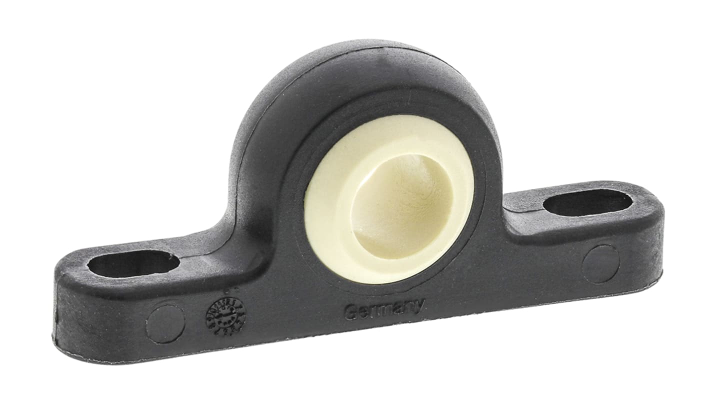 Blocco di supporto per cuscinetti, Igus KSTM-08, Ø interno 8mm, foro di montaggio 4,5 x 7 mm, lungo 47mm, alto 20mm, in