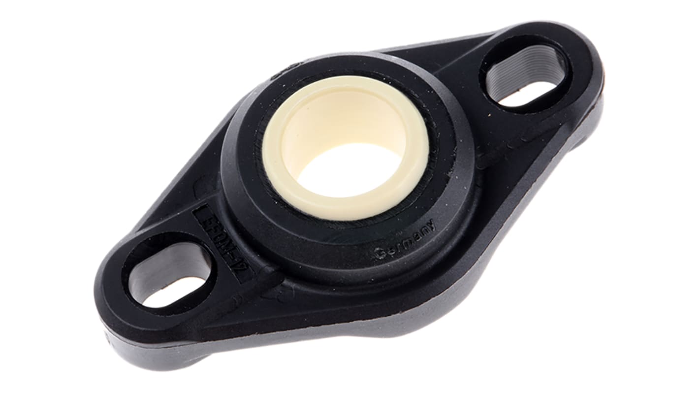 Igus Lejeenhed, 2 Huller, Iglidur W300, Igumid G, ID: 12mm, L: 56.7mm, B: 31mm, D: 13mm, EFOM-12