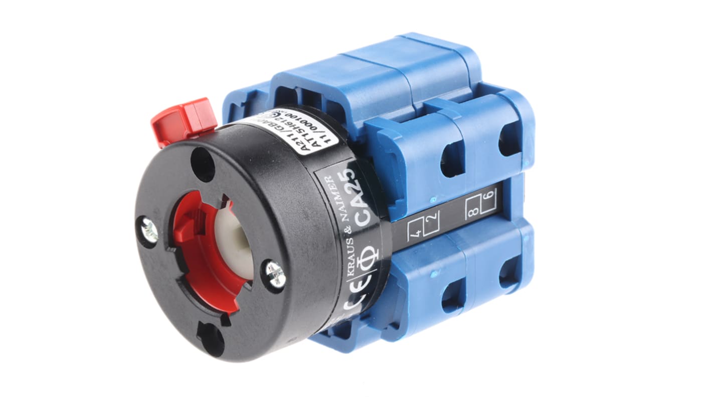 Interruttore Cam Kraus & Naimer CA25.A211/GBA001.*FT, bipolare, 3 posizioni, 32A