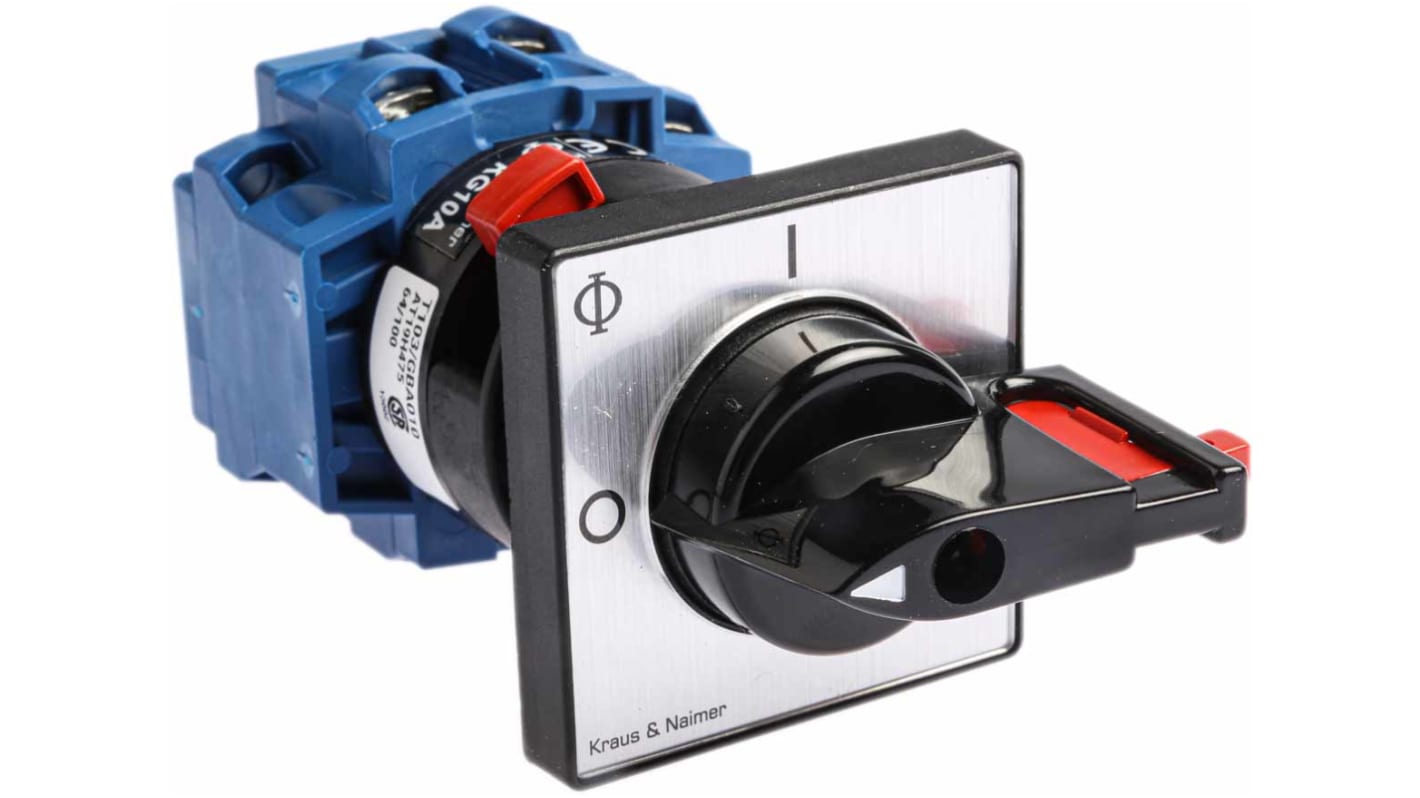 Kraus & Naimer 3P Pole Isolator Switch - 20A Maximum Current, 5.5kW Power Rating, IP65