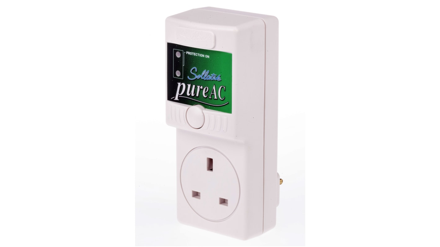 Sollatek, PureAC13 Surge Suppressor Unit 250 V Maximum Voltage Rating 13A Maximum Surge Current Mains Protector
