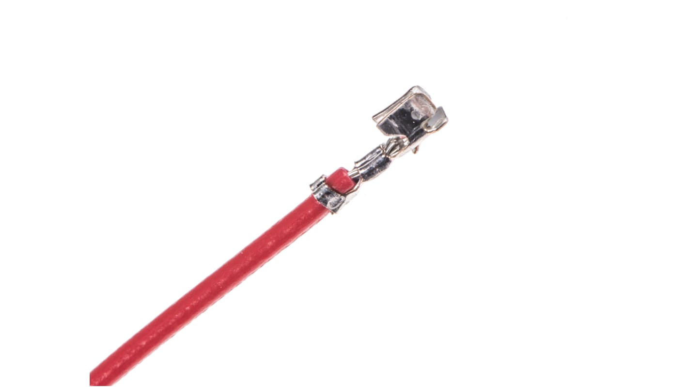 JST Female SH to SH Crimped Wire, 150mm, 0.08mm², Red