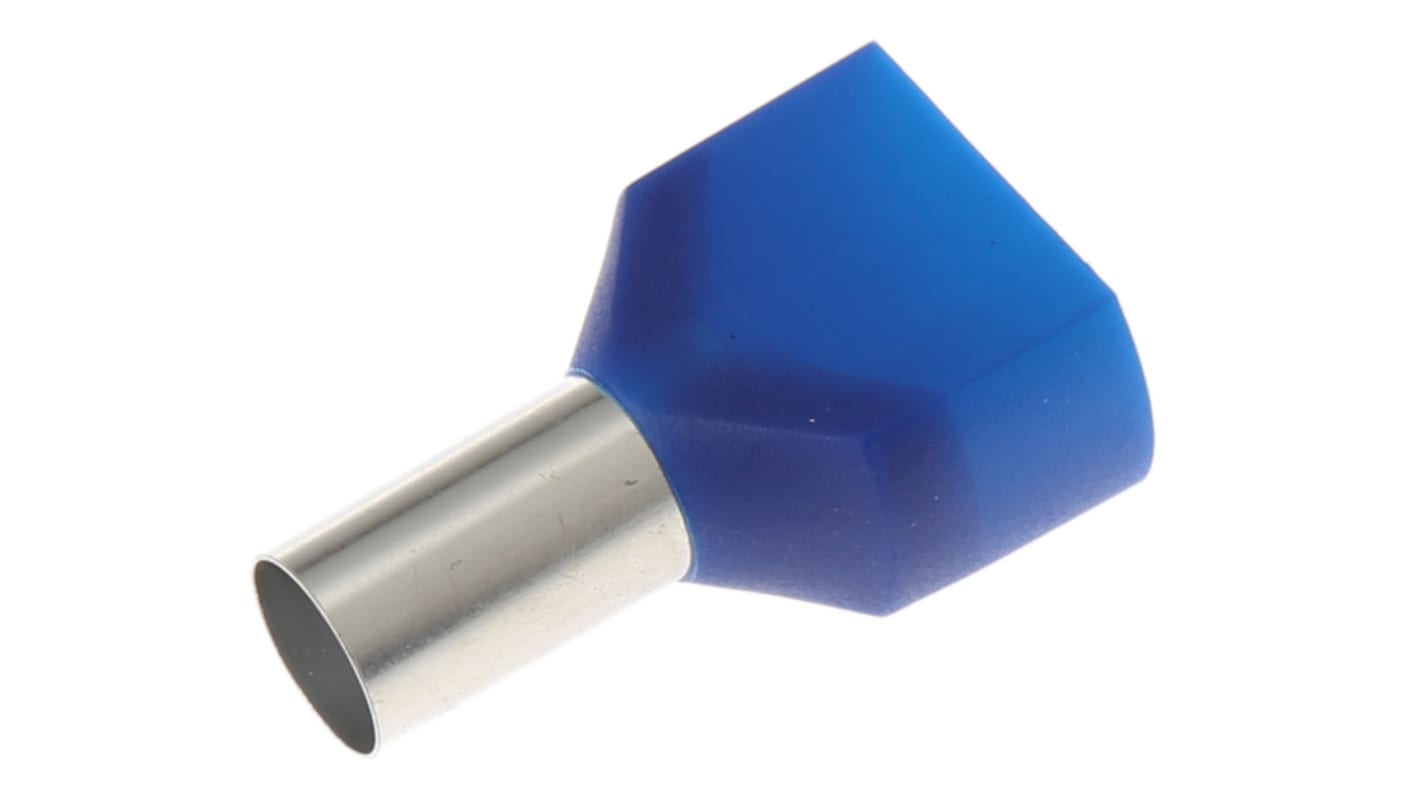 Puntera hueca de crimpado RS PRO, Aislado, Pin de 14mm, Azul 2 x 6AWG 2 x 16mm²