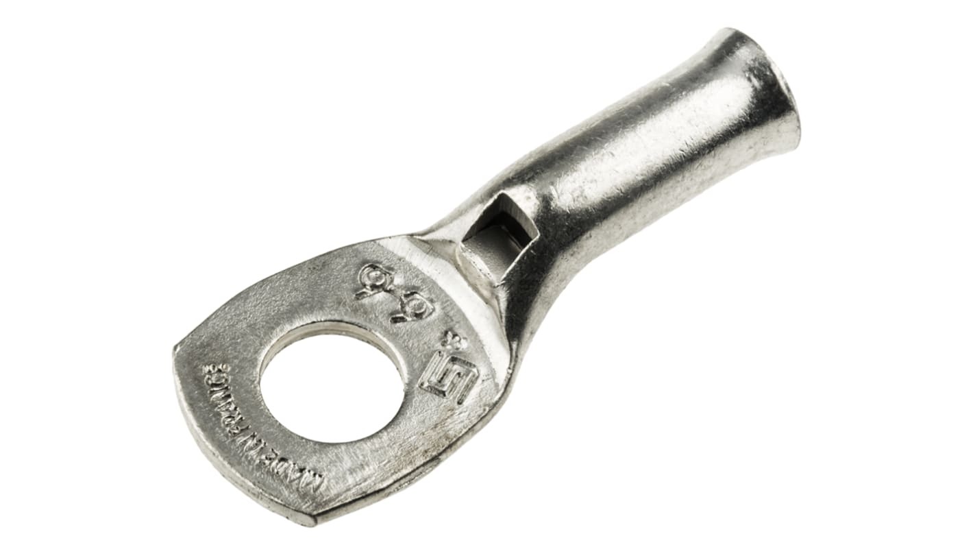TE Connectivity, XCT Uninsulated Ring Terminal, 6mm Stud Size, 6mm² to 6mm² Wire Size