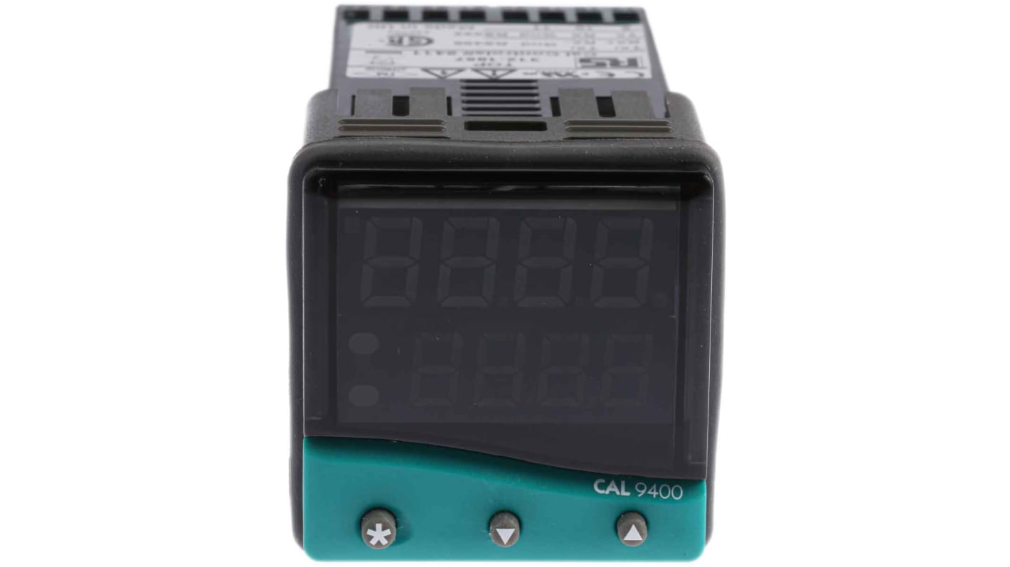 CAL 9400 PID Temperature Controller, 48 x 48 (1/16 DIN)mm, 2 Output Relay, 100 V ac, 240 V ac Supply Voltage