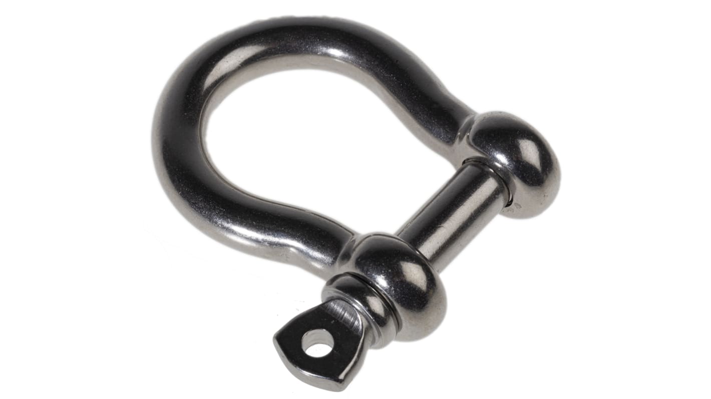 RS PRO Sjækkel, Rustfrit stål, Lyresjækkel, Skruebolt, 1t, godsdiameter: 16mm