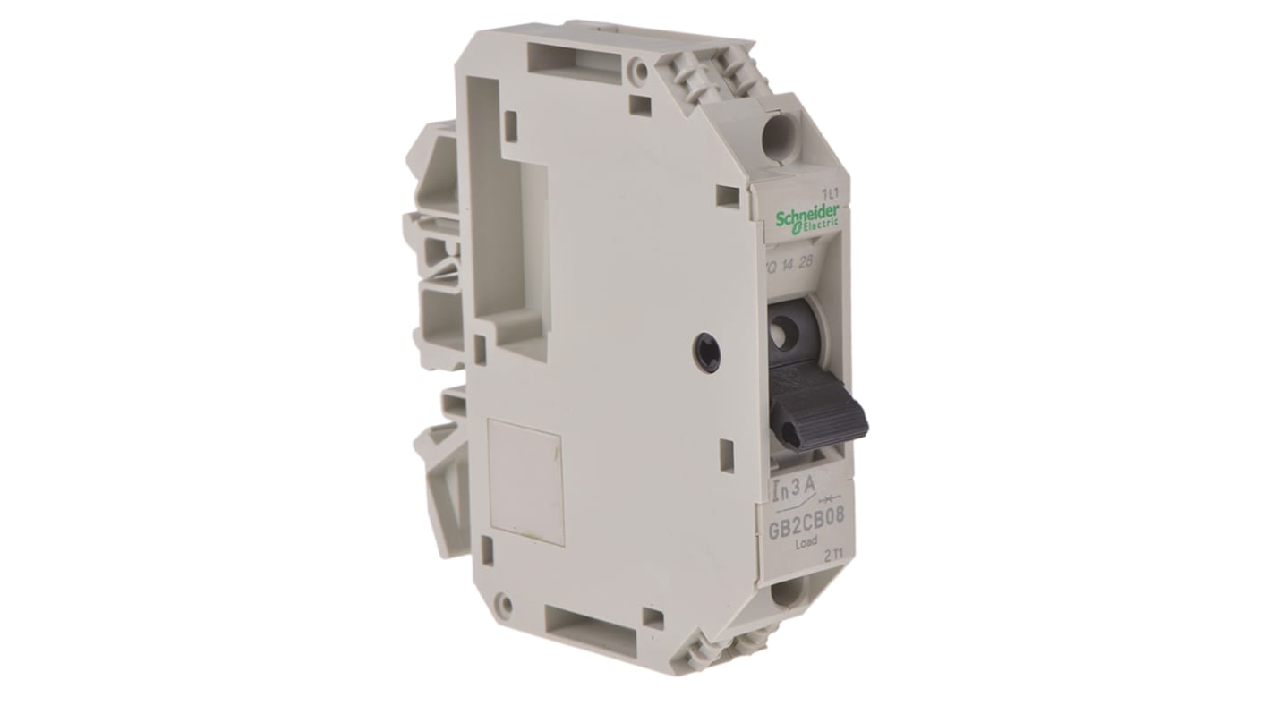 Schneider Electric 3A 1P热断路器, 277 V ac, 415V 交流, DIN导轨, GB2系列