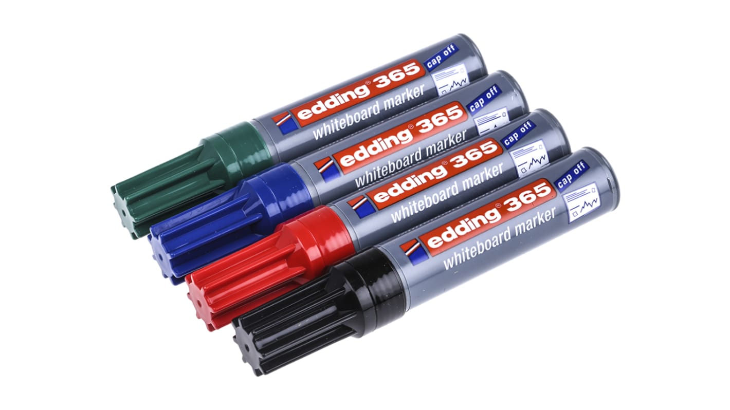 Edding White Board Pen, 4 Assorted, 2 → 7 mm Tip Size