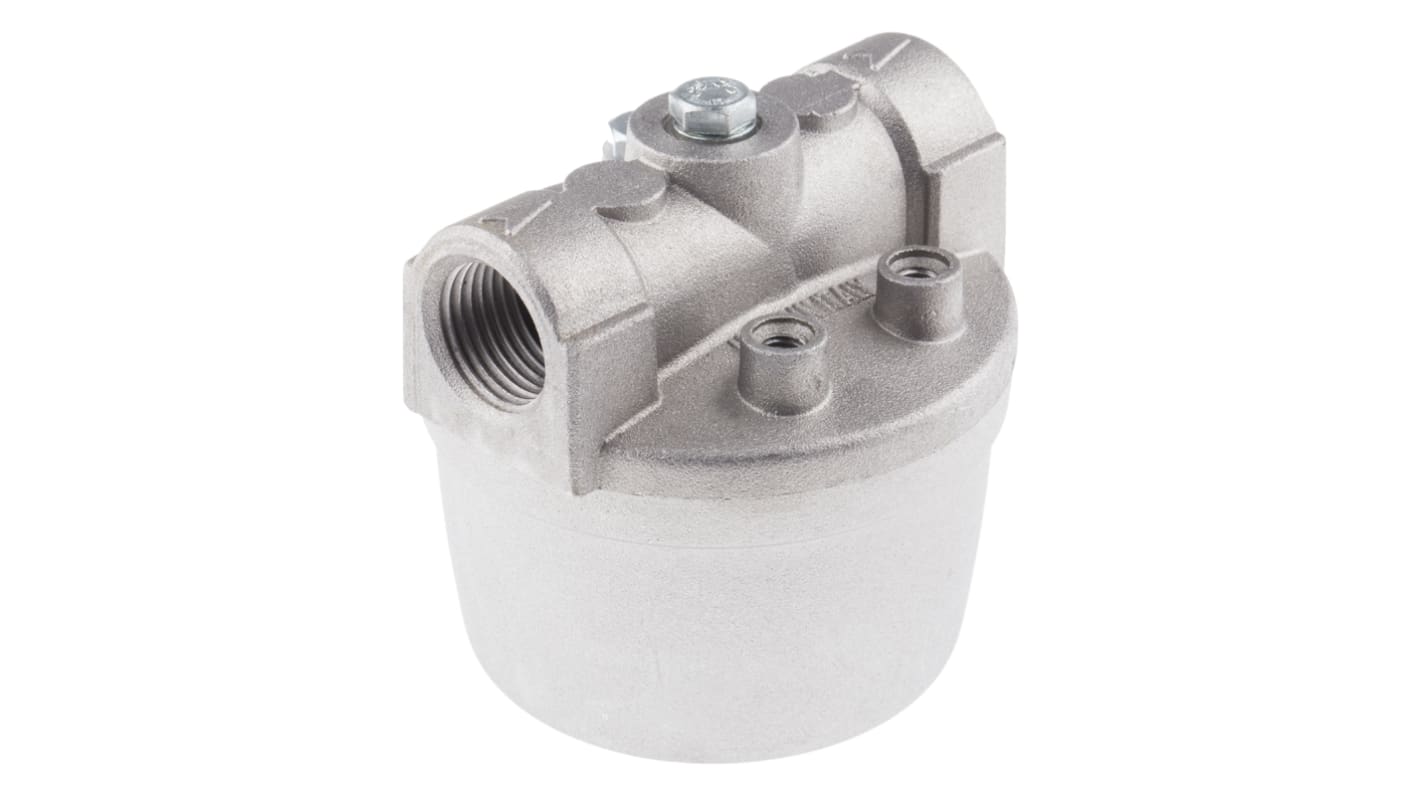 RS PRO 1 bar Aluminium Heating Oil Filter, 1/2 in BSPP, 81 x 81 x 84mm