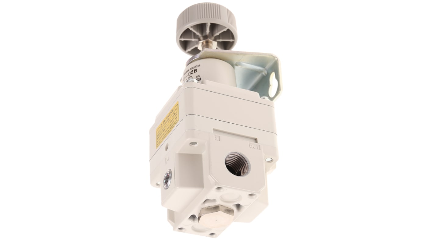 SMC Rc 1/4 Pneumatic Regulator - 0.01MPa to 0.4MPa, 1/4in, 1MPa max. input
