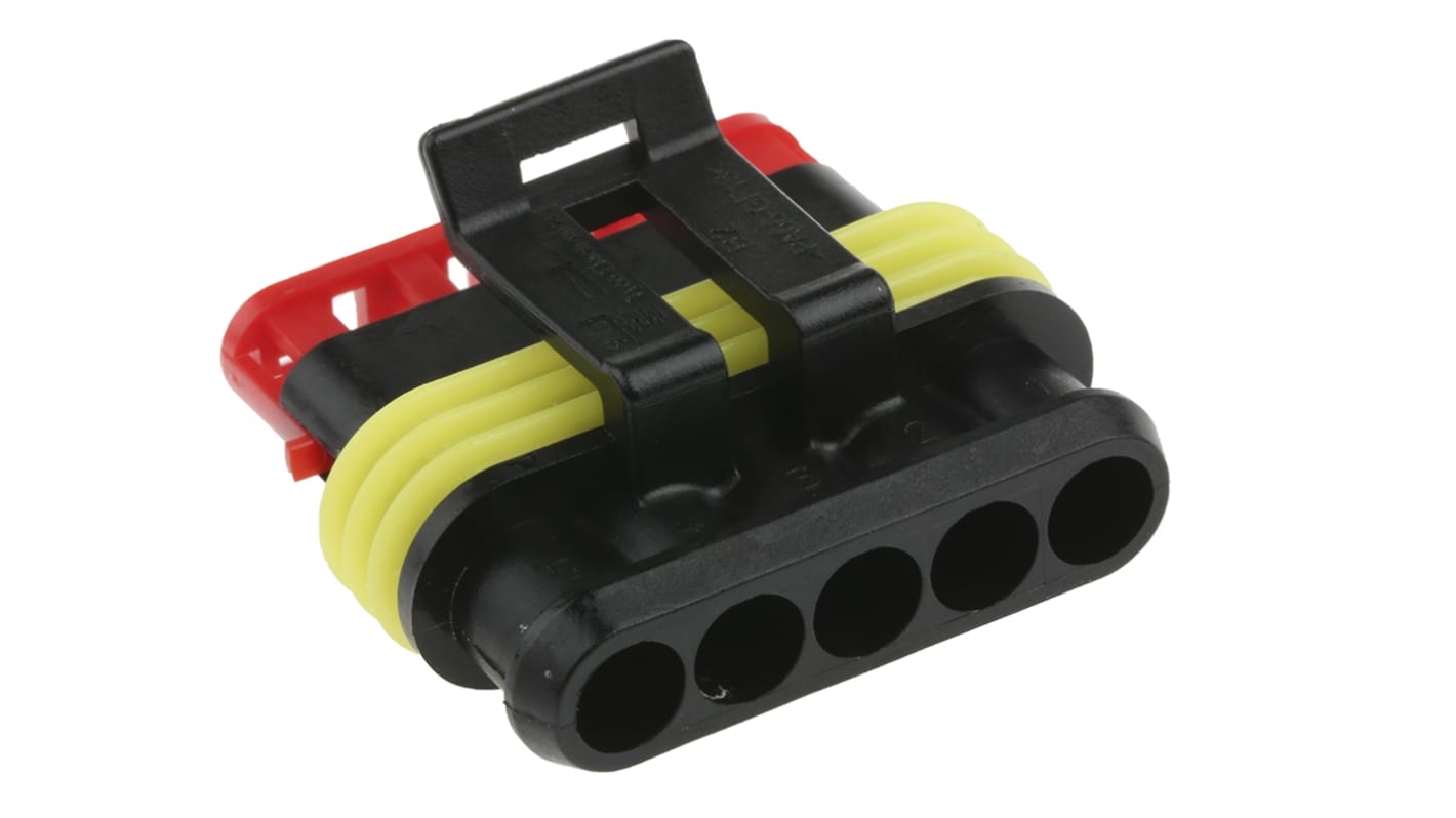 Pouzdro konektoru řada AMP Superseal 1.5 rozteč 6mm 5cestné 1řadové přímé samice kabelová montáž