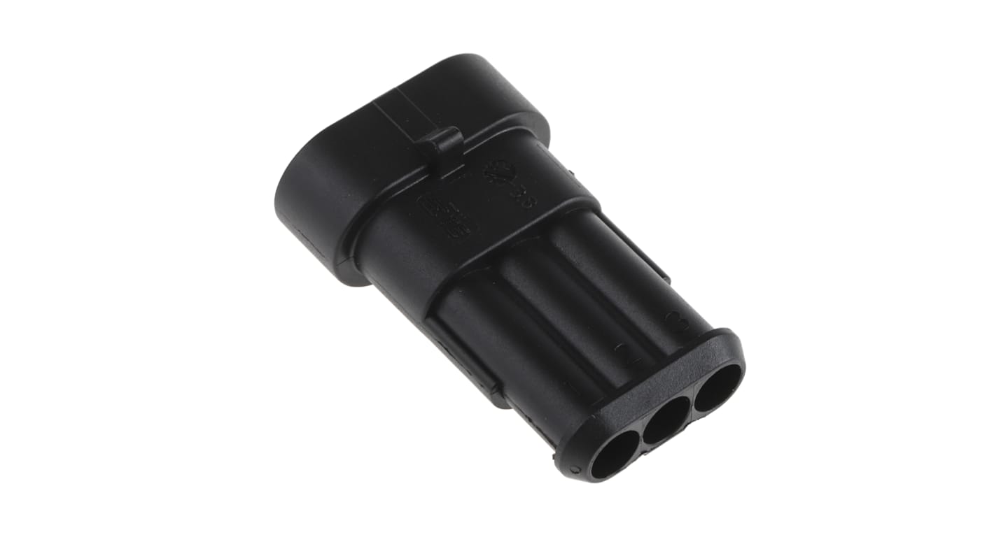 Connettore automotive TE Connectivity, Maschio, 3 vie, file
