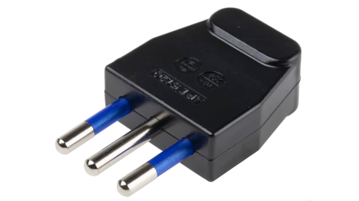 RS PRO 10A电源连接器, 250 V 交流, L型 - 意大利, 灰色