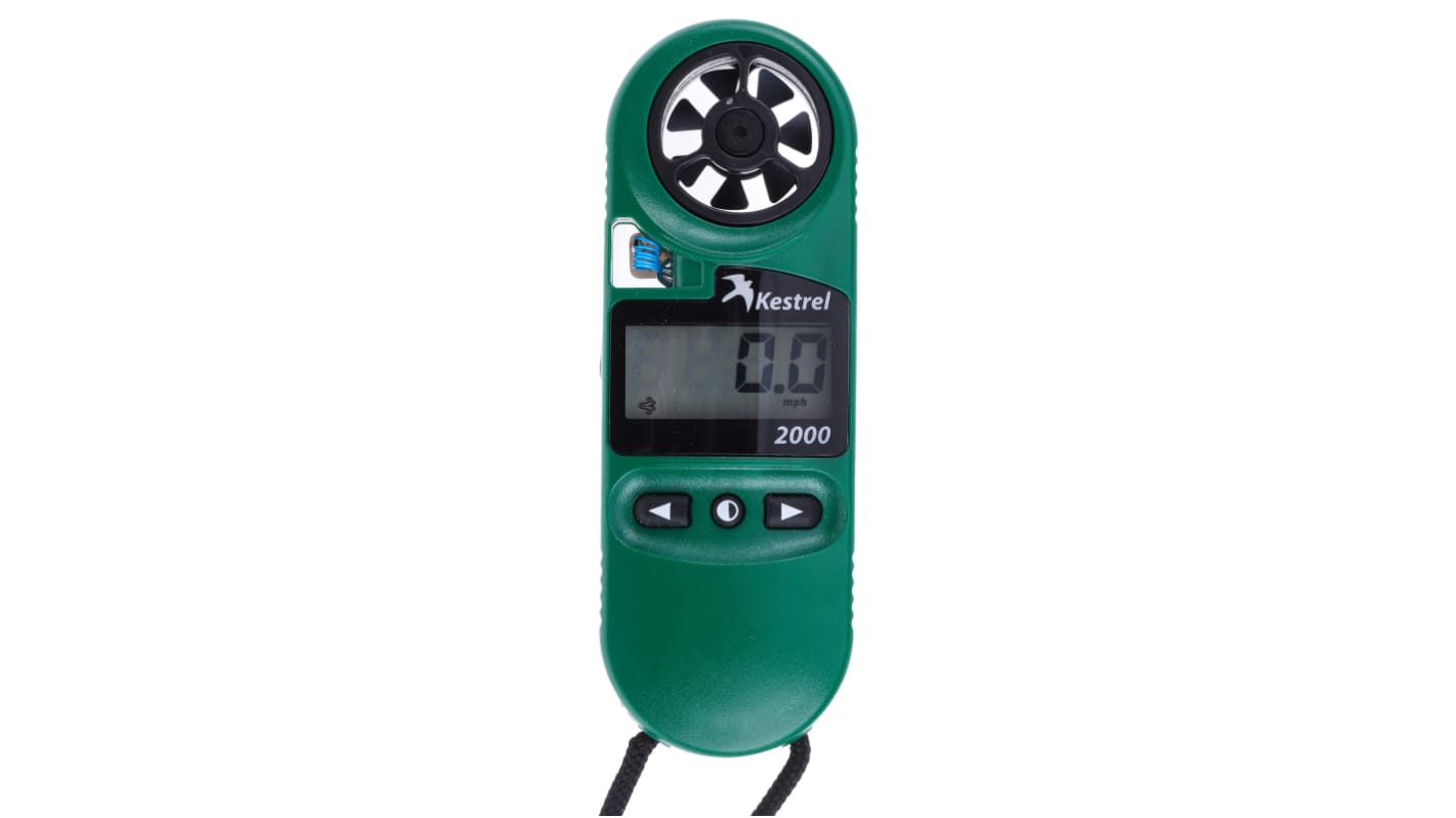 Kestrel KESTREL 2000 Rotary Vane Anemometer, 40m/s Max, Measures Air Velocity, Temperature, Wind Chill