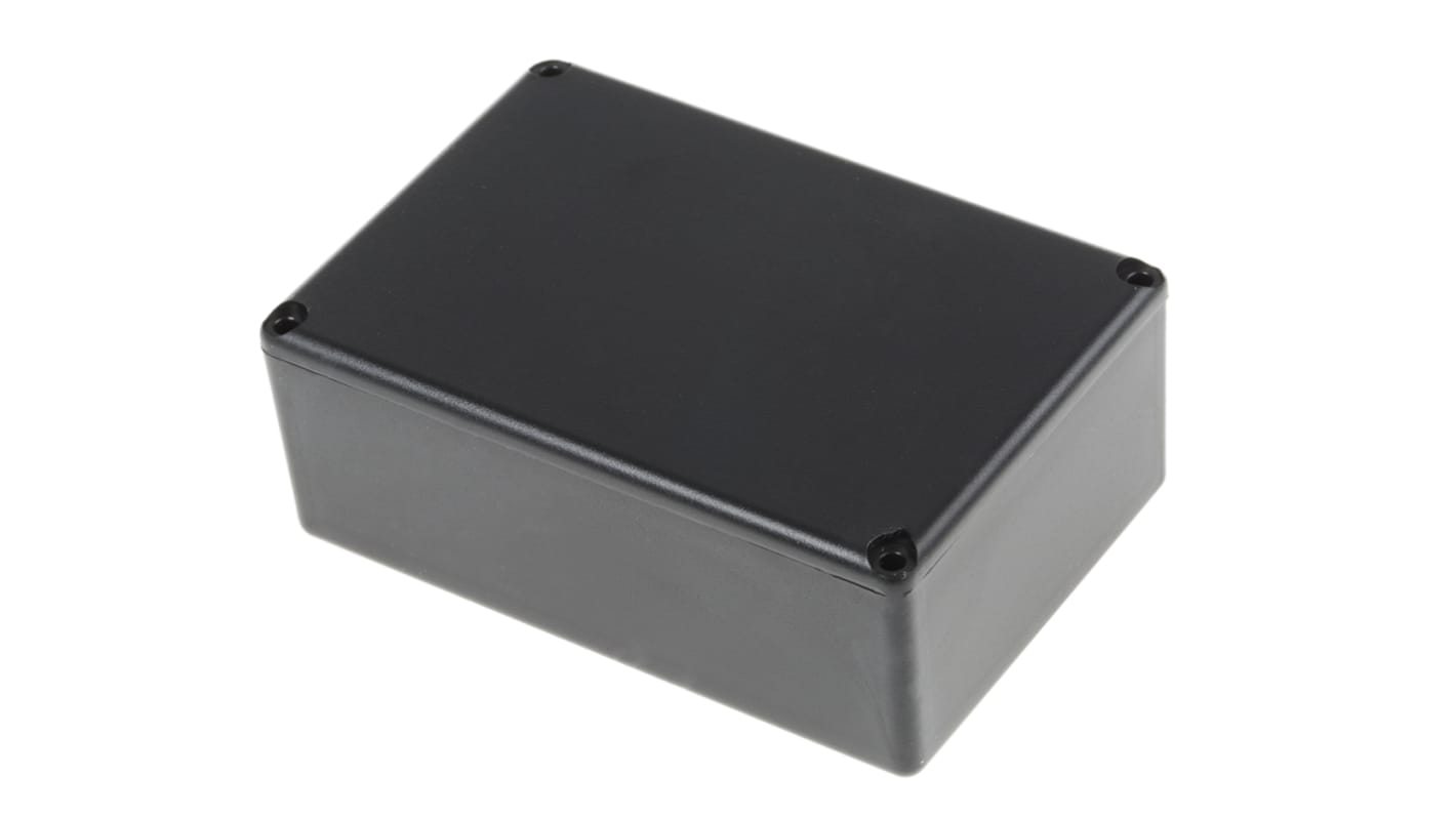 CAMDENBOSS ABS密封盒, 外部尺寸74 x 50 x 28mm, 壁厚1.8mm, 带盖, 最高工作温度+60°C, 黑色