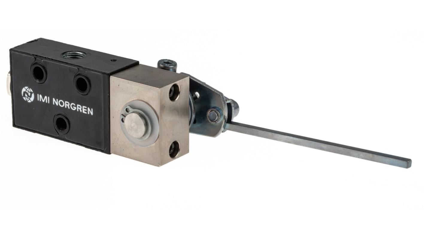 Norgren Rod Lever 3/2 Pneumatic Manual Control Valve S/666 Series, G 1/8, 1/8in, III B
