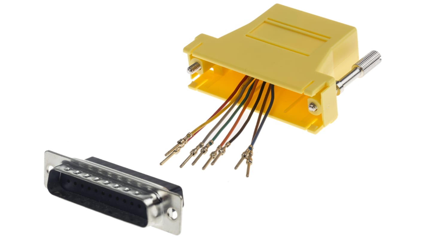RS PRO D Sub Adapter Male 25 Way D-Sub to Female RJ45