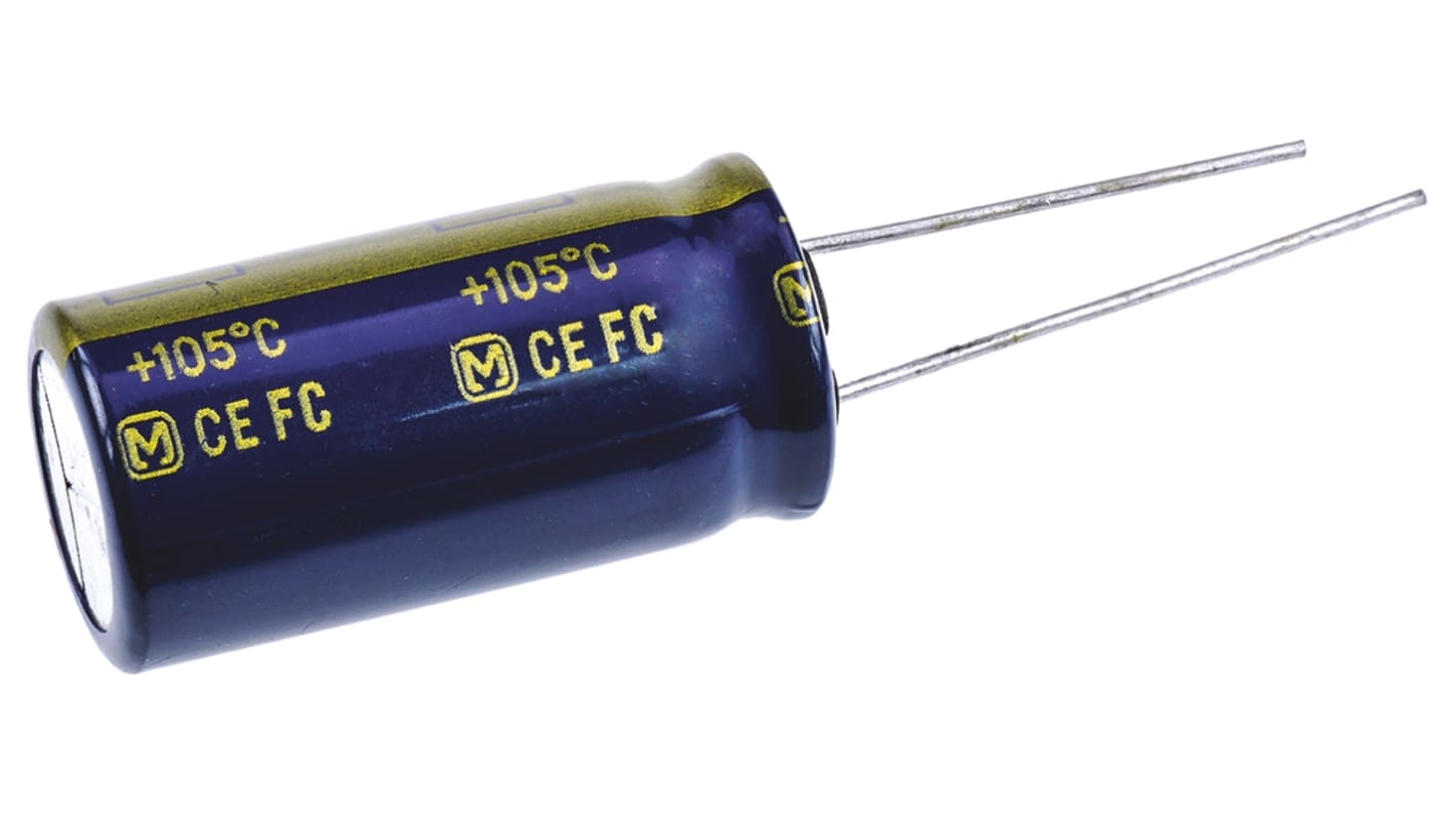 Panasonic 1200μF Aluminium Electrolytic Capacitor 50V dc, Radial, Through Hole - EEUFC1H122