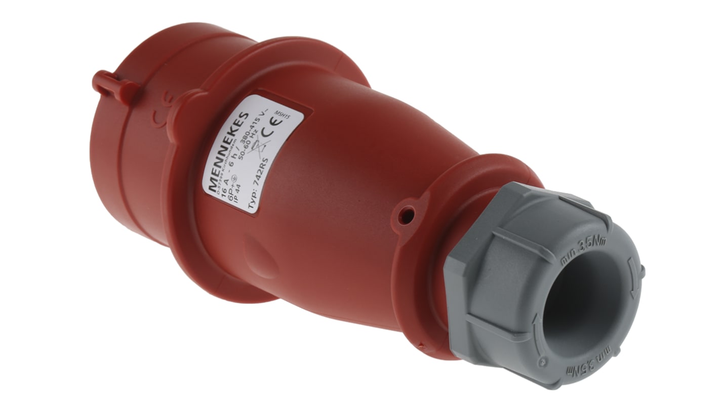 Connettore di alimentazione industriale MENNEKES AM-TOP Maschio, 7P, 16A, Montaggio su cavo