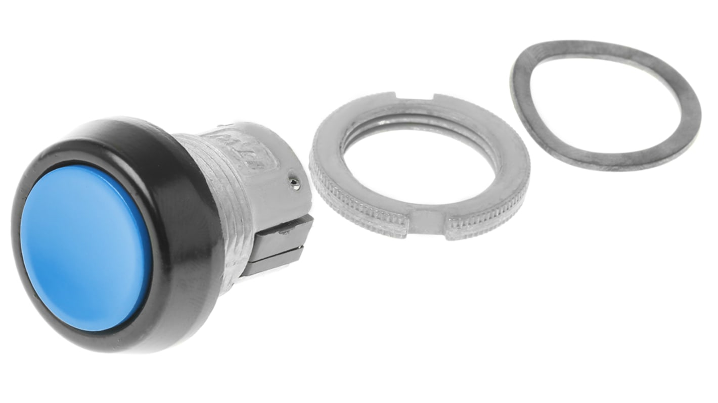 ITW Switches 76-94 Series Illuminated Push Button Switch, Momentary, Panel Mount, 22mm Cutout, SPDT, Clear LED, 250V