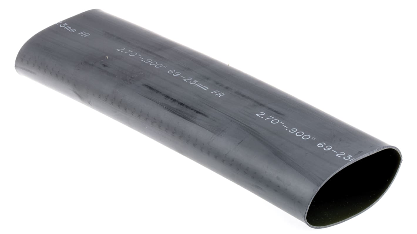 TE Connectivity Adhesive Lined Heat Shrink Tubing, Black 68.5mm Sleeve Dia. x 304.8mm Length 3:1 Ratio, SST Series