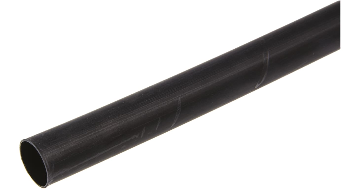 Gaine thermorétractable TE Connectivity, Diam. 12mm, Long. 1.2m, Rétreint 3:1, Noir