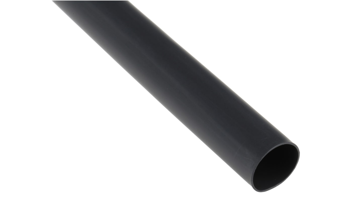 TE Connectivity Adhesive Lined Heat Shrink Tubing, Black 19mm Sleeve Dia. x 1.2m Length 3:1 Ratio, ATUM Series