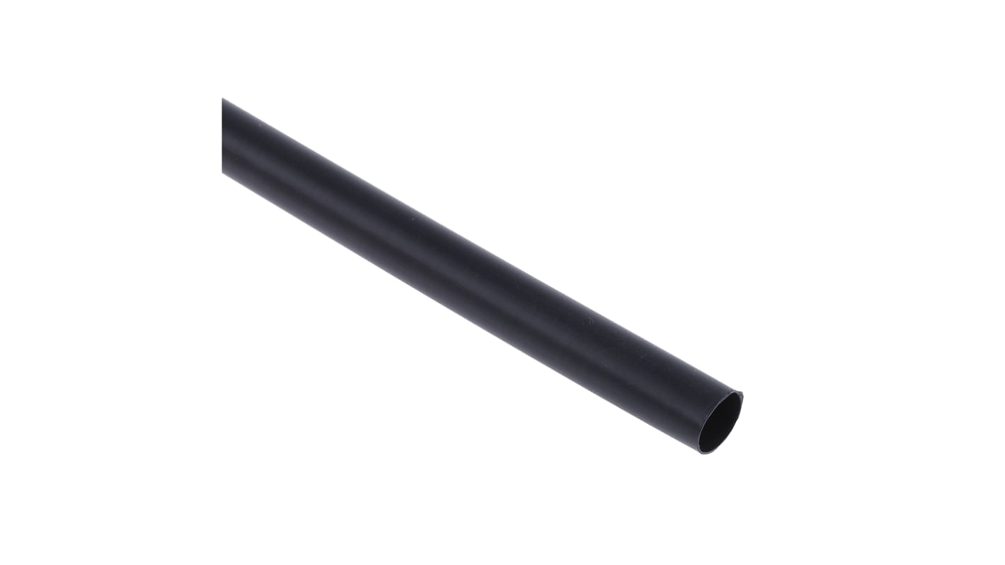 TE Connectivity Adhesive Lined Heat Shrink Tubing, Black 8mm Sleeve Dia. x 1.2m Length 4:1 Ratio, ATUM Series