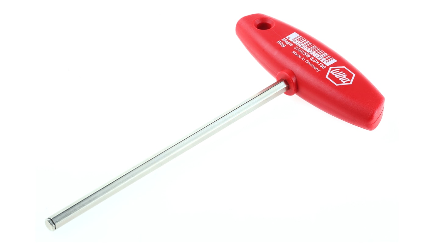 Wiha T Shape Metric Hex Key, 6mm