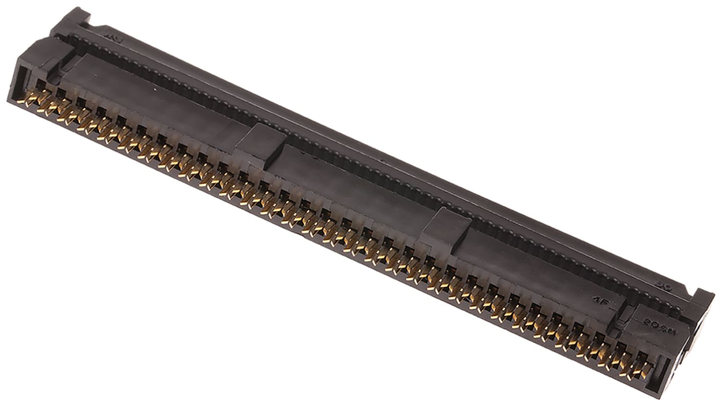 Hirose IDC连接器, 母座, 60p, 2.54mm间距, 2排, 电缆安装