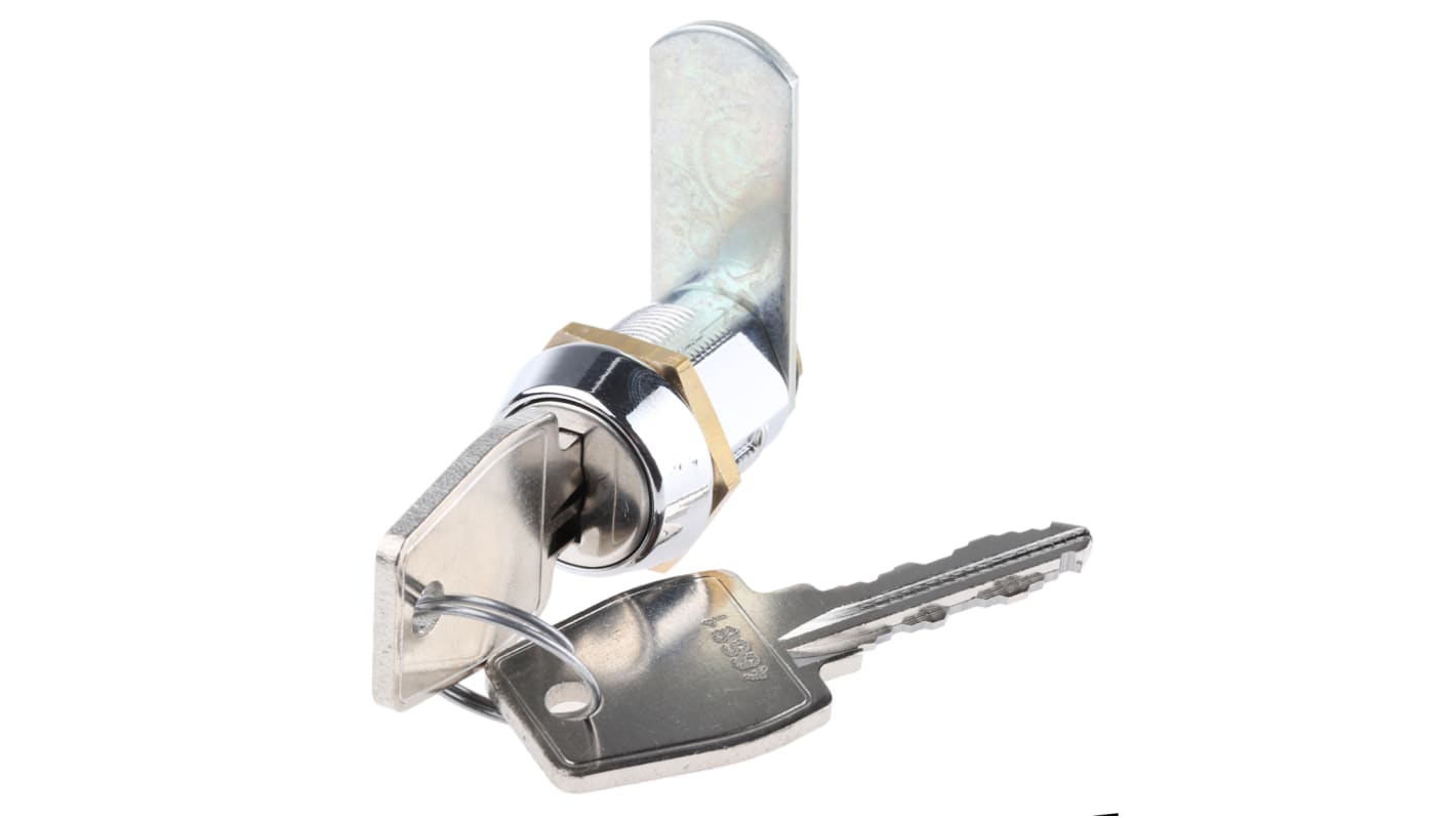 Euro-Locks a Lowe & Fletcher group Company Camlock, 20mm Panel-to-Tongue, 19.1 x 16.1mm Cutout, Key Unlock